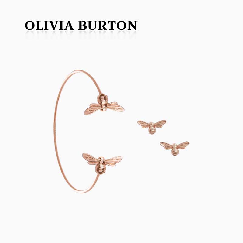 Olivia Burton蜜蜂耳環手鐲套裝